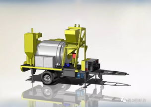 可移動小型瀝青制造機3d數模圖紙 solidworks設計